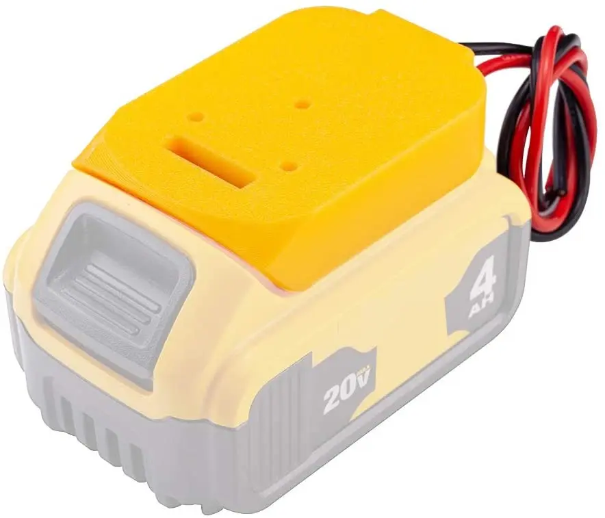 

Power Wheel Adapter for Dewalt 14.4V/18V/20V DCB Series Li-ion Battery Dock Connector 14 AWG Robotics-3D Print