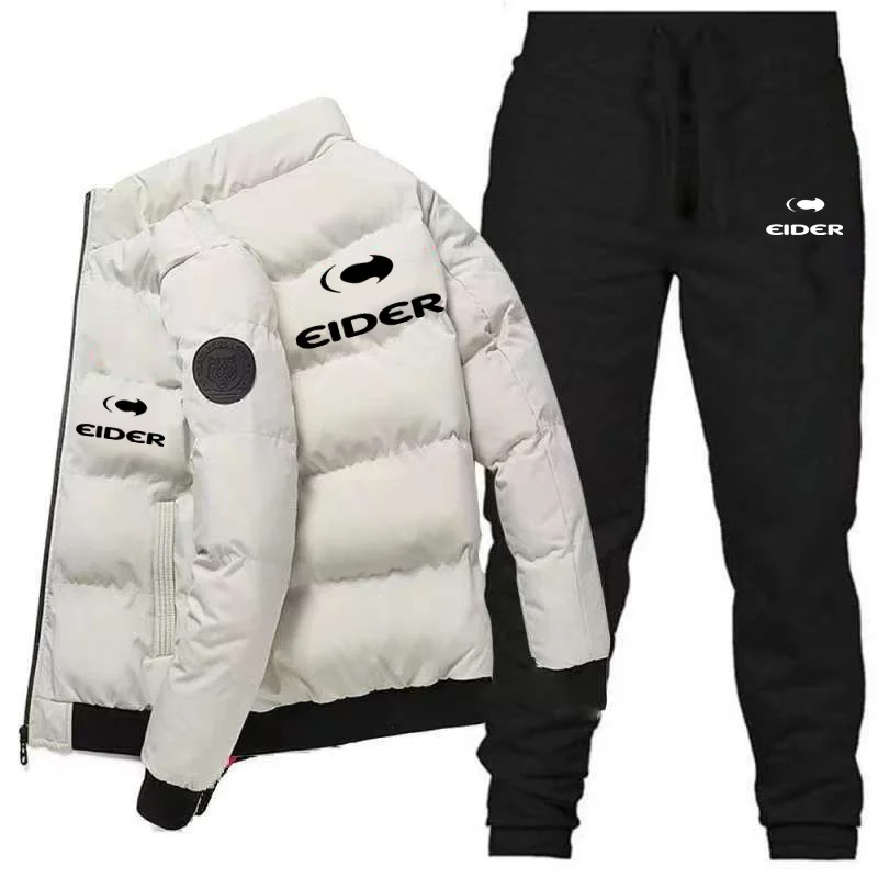 طقم جاكيت وسراويل دافئة مقاومة للرياح بسحاب عالي الجودة للرجال لشتاء 2026 طقم جاكيت وسراويل دافئة مقاومة للرياح بسحاب عالي الجودة للرجال لشتاء 2026