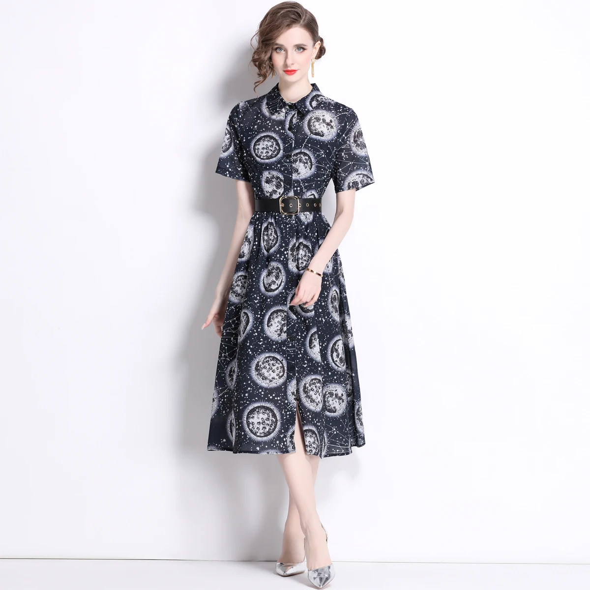 ZJYT Runway Fashion Summer Print Vintage Shirt Dress Women 2024 Short Sleeve Single Breasted Midi Casual Holiday Dresses Black
ZJYT Runway Fashion Summer Print Vintage Shirt Dress Women 2024 Short Sleeve Single Breasted Midi Casual Holiday Dresses Black