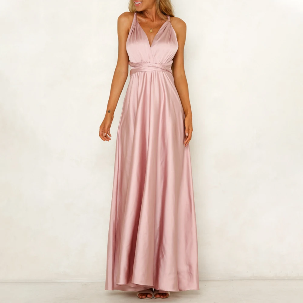 Classy Women\\'s V neck Evening Dress Satin Ball Gown Convertible Multi Way Wrap Design Maxi Length Suitable for Formal Events
Classy Women\\'s V neck Evening Dress Satin Ball Gown Convertible Multi Way Wrap Design Maxi Length Suitable for Formal Events