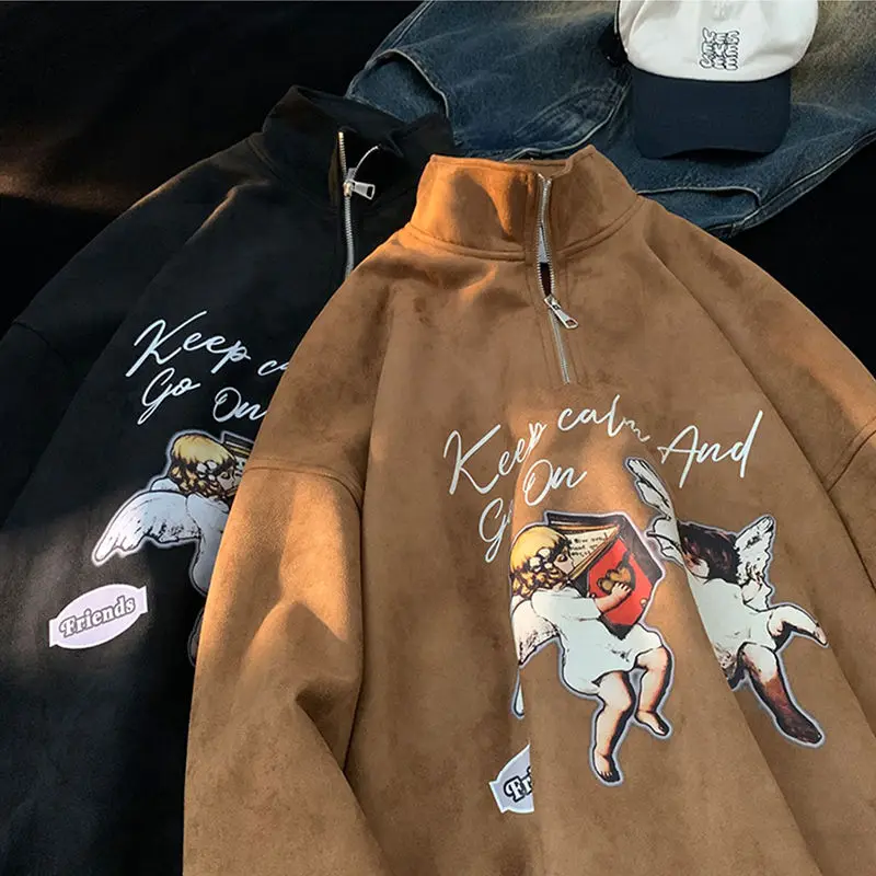 American Autumn and Winter Hip Hop Men and Women Trend Personalized Print Polo Sweater Couple Loose Relaxed Y2K Harajuku Top
American Autumn and Winter Hip Hop Men and Women Trend Personalized Print Polo Sweater Couple Loose Relaxed Y2K Harajuku Top