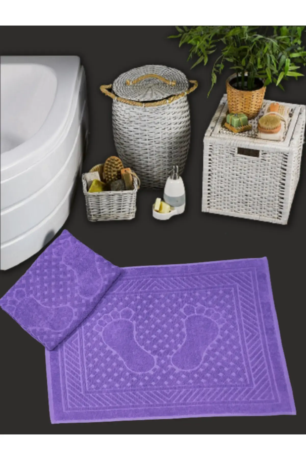 Clasic Bath Mat Foot Towel 2 50x70 462gr. 100% Cotton Cotton Purple Textile Home & Furniture 
Clasic Bath Mat Foot Towel 2 50x70 462gr. 100% Cotton Cotton Purple Textile Home & Furniture