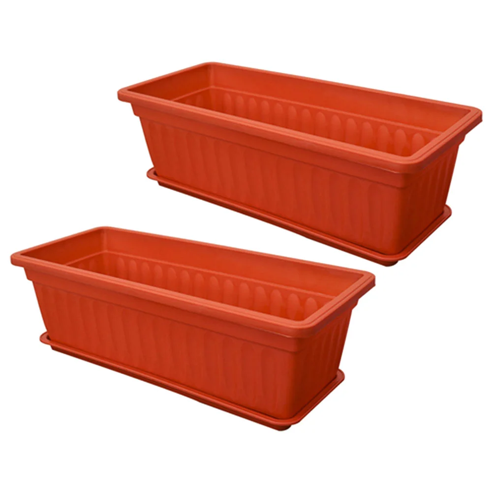 Window Box Planter 2Pcs Plastic Vegetable Flower Planter Box Rectangular Plant Pots Container Saucers Indoor Outdoor Windowsill
Window Box Planter 2Pcs Plastic Vegetable Flower Planter Box Rectangular Plant Pots Container Saucers Indoor Outdoor Windowsill