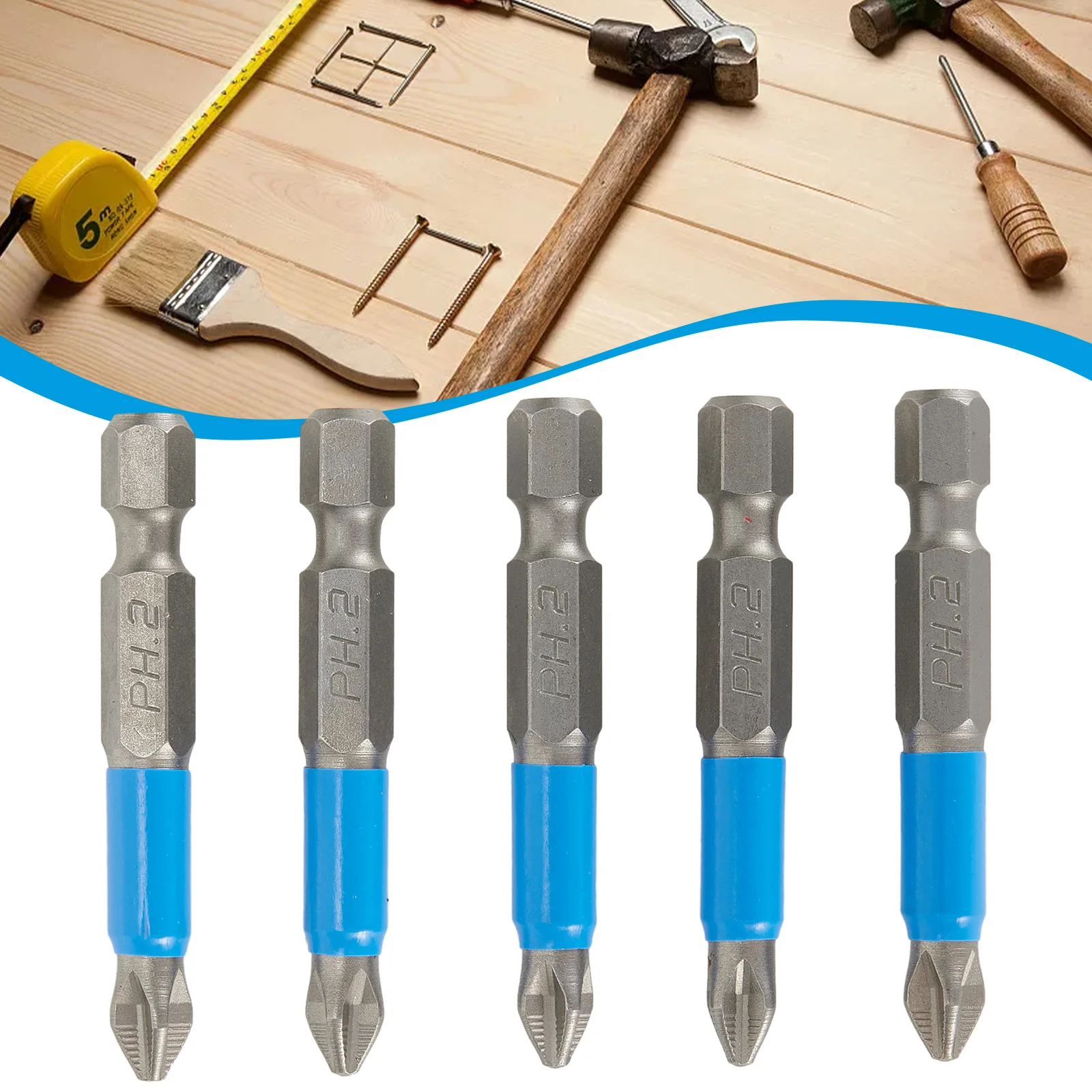 High Hardness Screwdriver Bits Hand Tools Blue+silver Electric Screwdriver Hex Shank PH2 Cross Cross Screwdriver Bits
High Hardness Screwdriver Bits Hand Tools Blue+silver Electric Screwdriver Hex Shank PH2 Cross Cross Screwdriver Bits