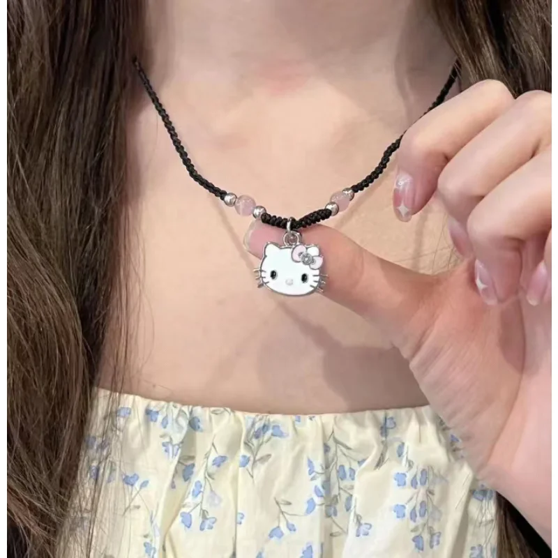 Sanrio Hello Kitty Necklace Pink Opal Necklace Pendant Kawaii Sweetheart Girl Hellokitty Weaving Necklace Birthday Gift
Sanrio Hello Kitty Necklace Pink Opal Necklace Pendant Kawaii Sweetheart Girl Hellokitty Weaving Necklace Birthday Gift