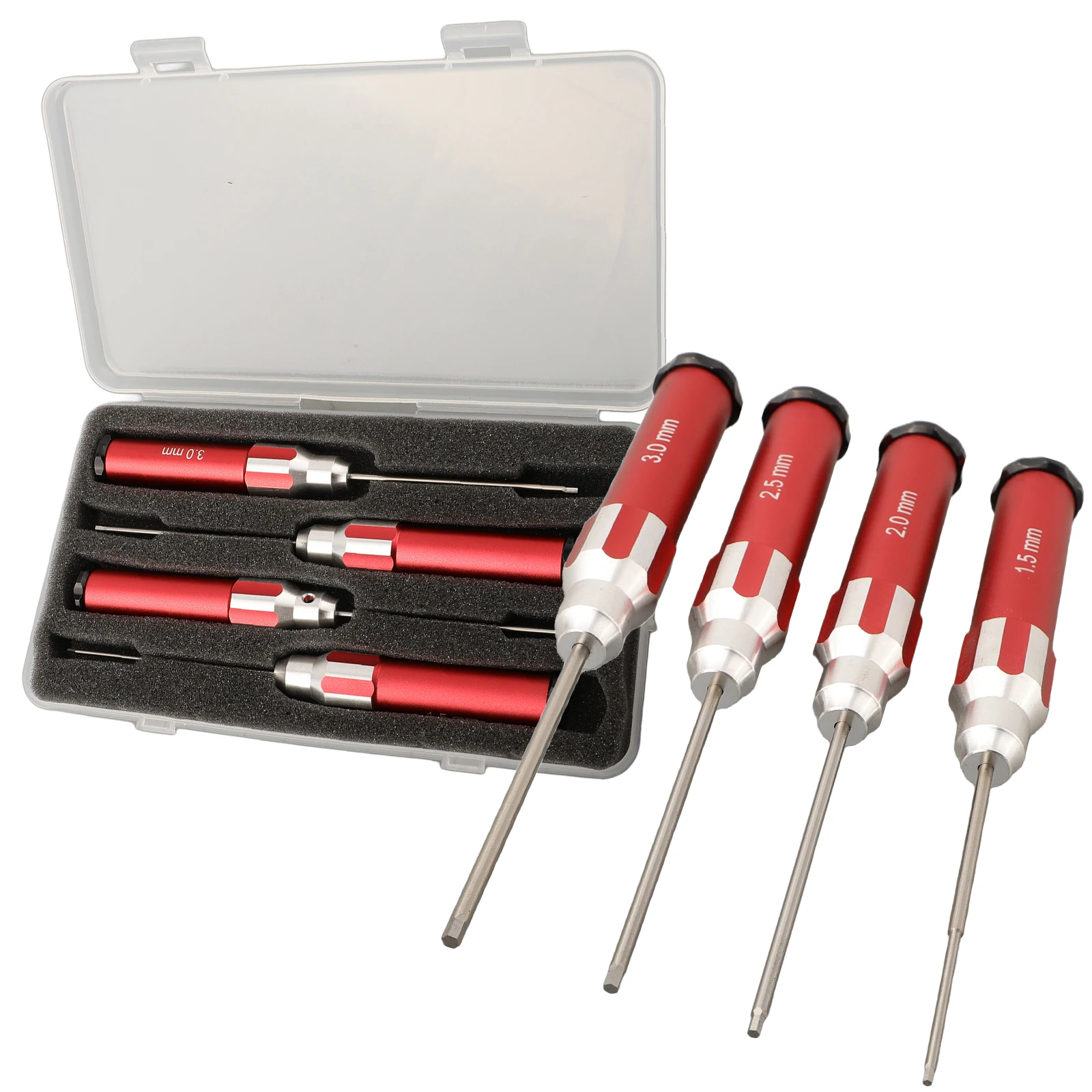 Hex Screw Driver Set Hexagon Screwdriver For RC Tools Models 1.5/2.0/2.5/3.0mm Compact Size And Lightweight Design Screwdrivers
Hex Screw Driver Set Hexagon Screwdriver For RC Tools Models 1.5/2.0/2.5/3.0mm Compact Size And Lightweight Design Screwdrivers