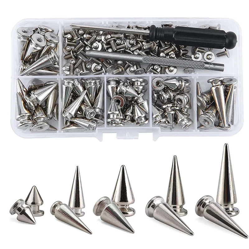 350 Sets Silver Mixed Shape Spikes And Studs Cone Croc Spikes Leather Rivet Kit For Clothing Shoes Belts DIY
350 Sets Silver Mixed Shape Spikes And Studs Cone Croc Spikes Leather Rivet Kit For Clothing Shoes Belts DIY