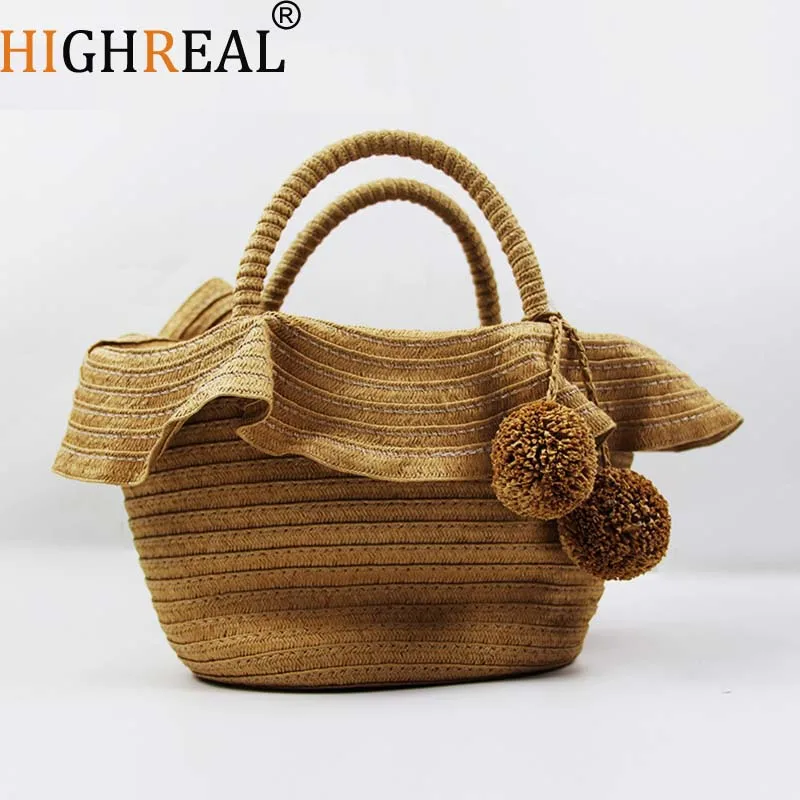Women Fashion Bohemia Beach Bag Raffia Rattan Holiday Handbag Paper Rope Woven Women's Bag Simple and Generous Beach Handbag
Women Fashion Bohemia Beach Bag Raffia Rattan Holiday Handbag Paper Rope Woven Women's Bag Simple and Generous Beach Handbag