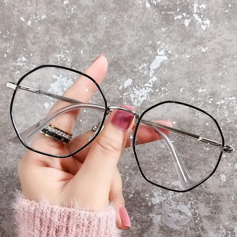 New Finished Myopia Glasses Octagonal Female Male Frame Personality Polygon Anti-blue Light Glasses Wholesale 
New Finished Myopia Glasses Octagonal Female Male Frame Personality Polygon Anti-blue Light Glasses Wholesale