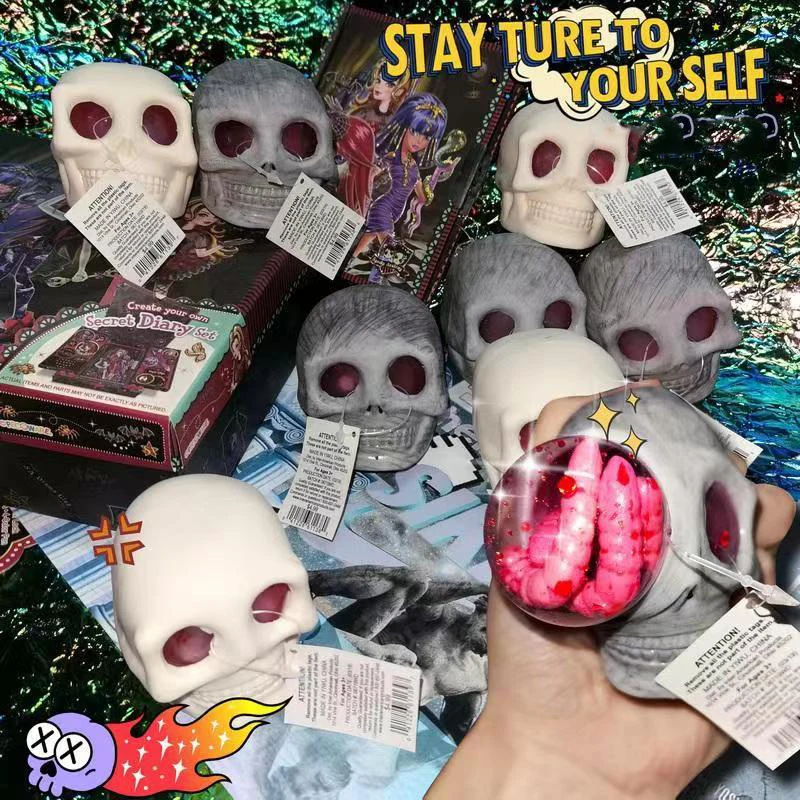 New Gothic Squeeze Skull Toy Fidget Toys Stress Relief Vent Kneading Decompression Toy Funny Halloween Toys for Children Gifts
New Gothic Squeeze Skull Toy Fidget Toys Stress Relief Vent Kneading Decompression Toy Funny Halloween Toys for Children Gifts