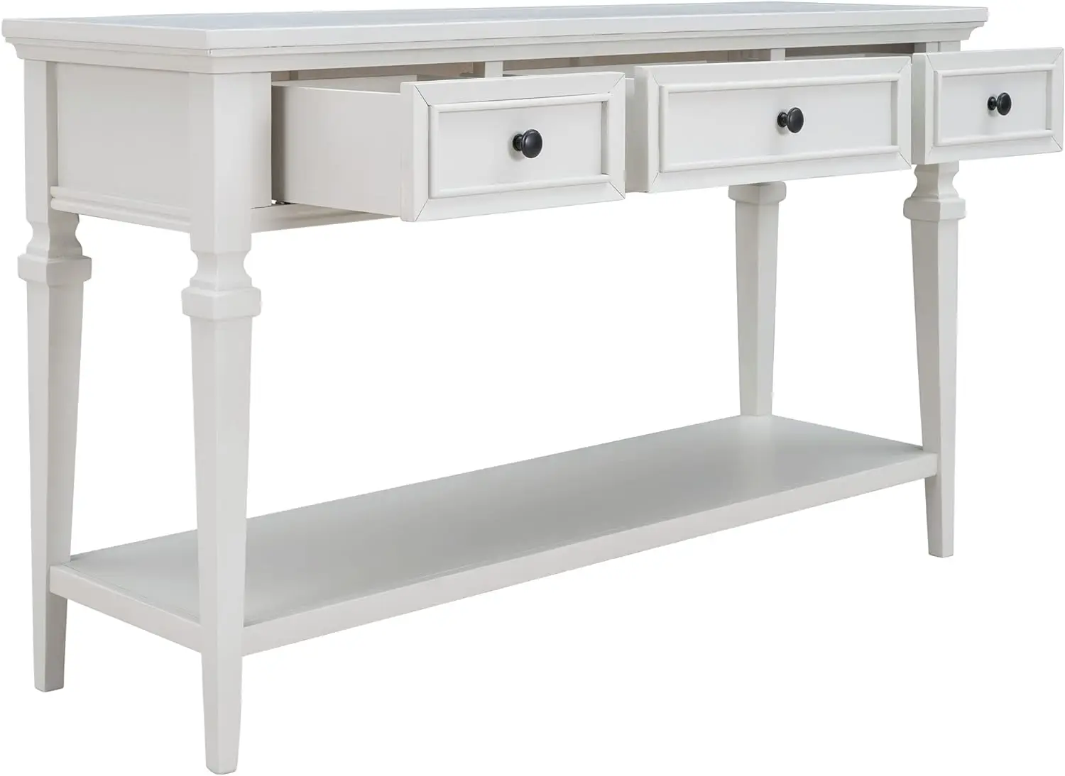 50" Console Table with 3 Top Drawers, Entryway Solid Wood Sofa Tabless w/Open Style Bottom Shelf Easy Assemble
50" Console Table with 3 Top Drawers, Entryway Solid Wood Sofa Tabless w/Open Style Bottom Shelf Easy Assemble