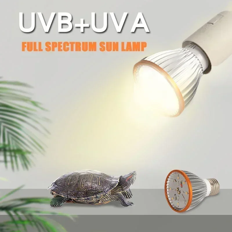 

2024 Full Spectrum UVA UVB Reptile Light Bulb LED UV Lamp for Turtle Lizard Snake Heater Bulb Terrarium Lamp rettili accessories