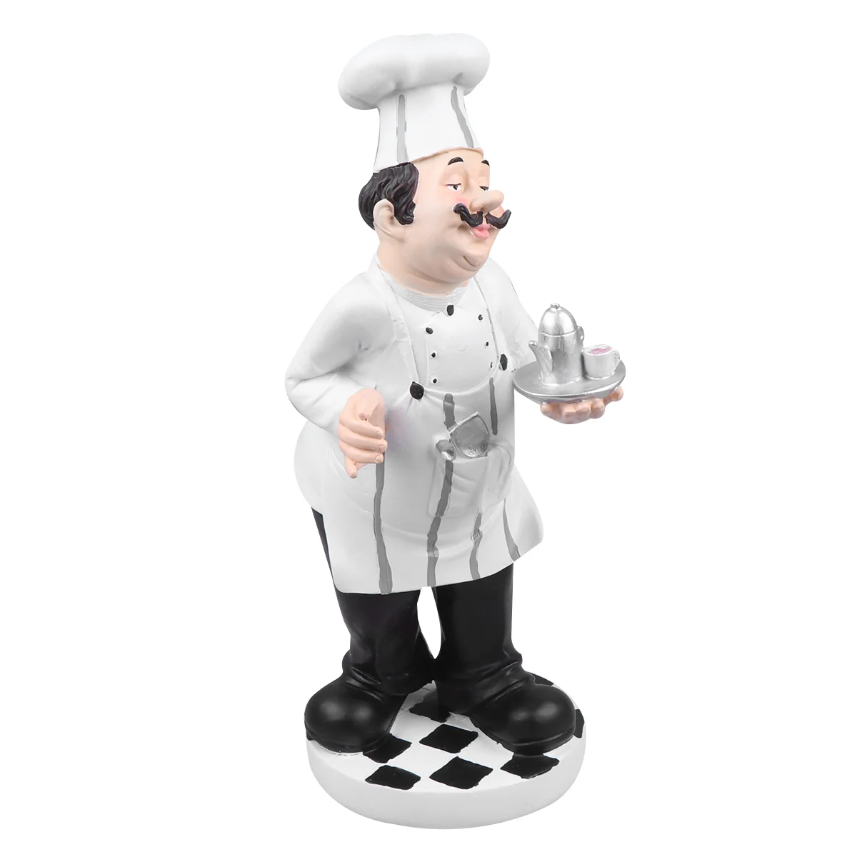 

Resin Chef Figures Statue Holding Red Wine Figurines Chef Statue Home Countertop Table Decoration Country Cottage Decor Gourmet