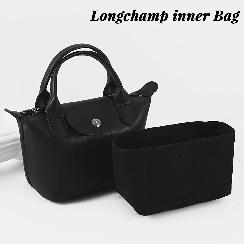 

NEW Black Bag Organizer For Longchamp mini Bag Purse Organizer Insert Layered Liner Energy Ultra-light Felt Storage Bags