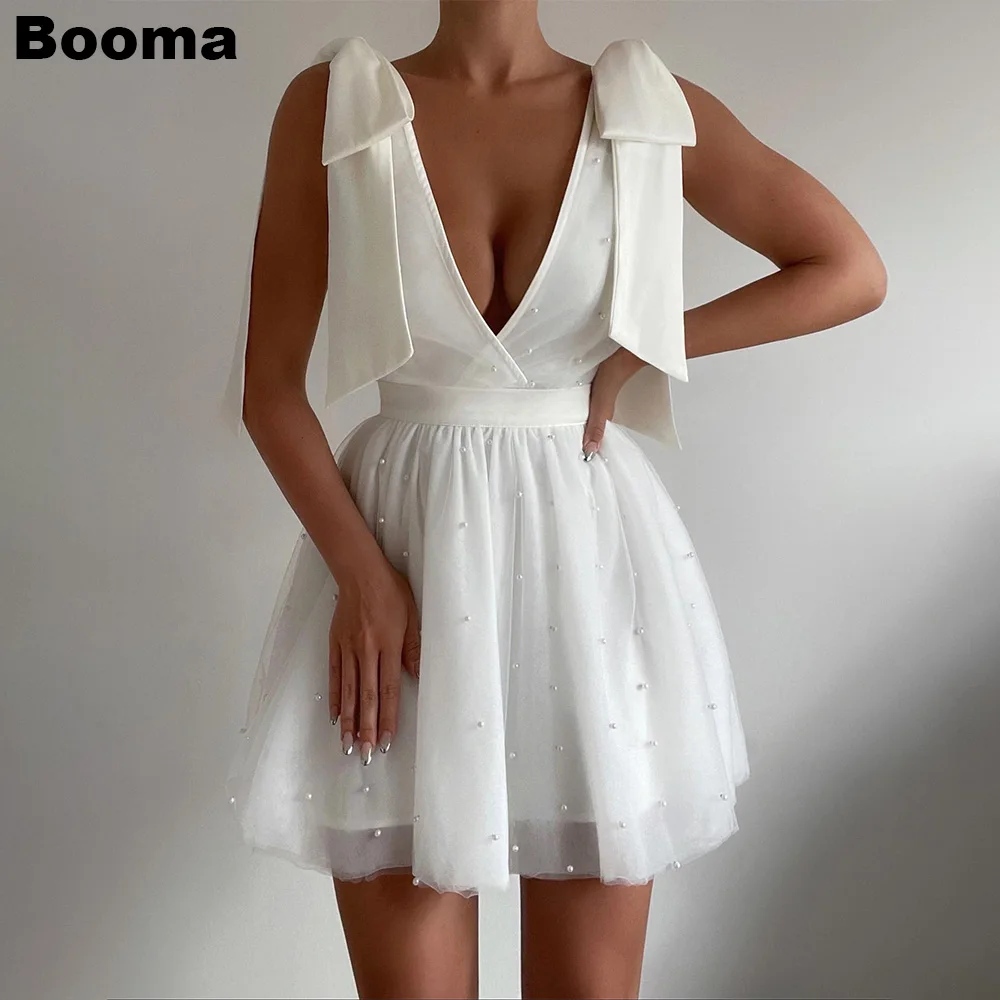 Booma White A Line Cocktail Dresses Deep V Neck Strap Bow Pearl Mini Prom Dresses Party Events Gowns for Evening Club Night Wear
Booma White A Line Cocktail Dresses Deep V Neck Strap Bow Pearl Mini Prom Dresses Party Events Gowns for Evening Club Night Wear