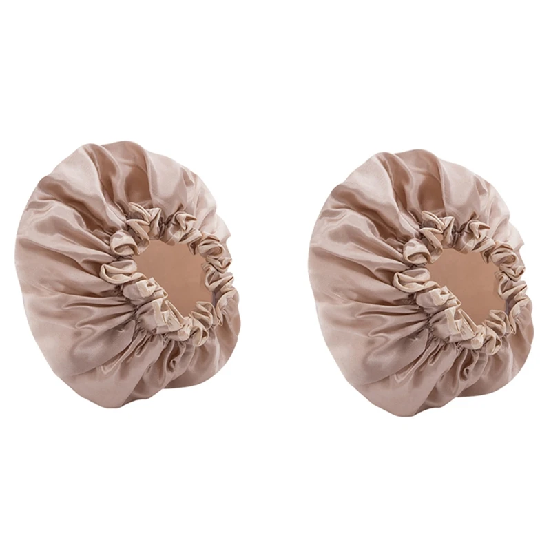 2X Double-Layer Shower Cap Women's Waterproof Cap Bath Long Hair Shower Cap Hair Cover Lampblack Dry Hair Cap Champagne
2X Double-Layer Shower Cap Women's Waterproof Cap Bath Long Hair Shower Cap Hair Cover Lampblack Dry Hair Cap Champagne