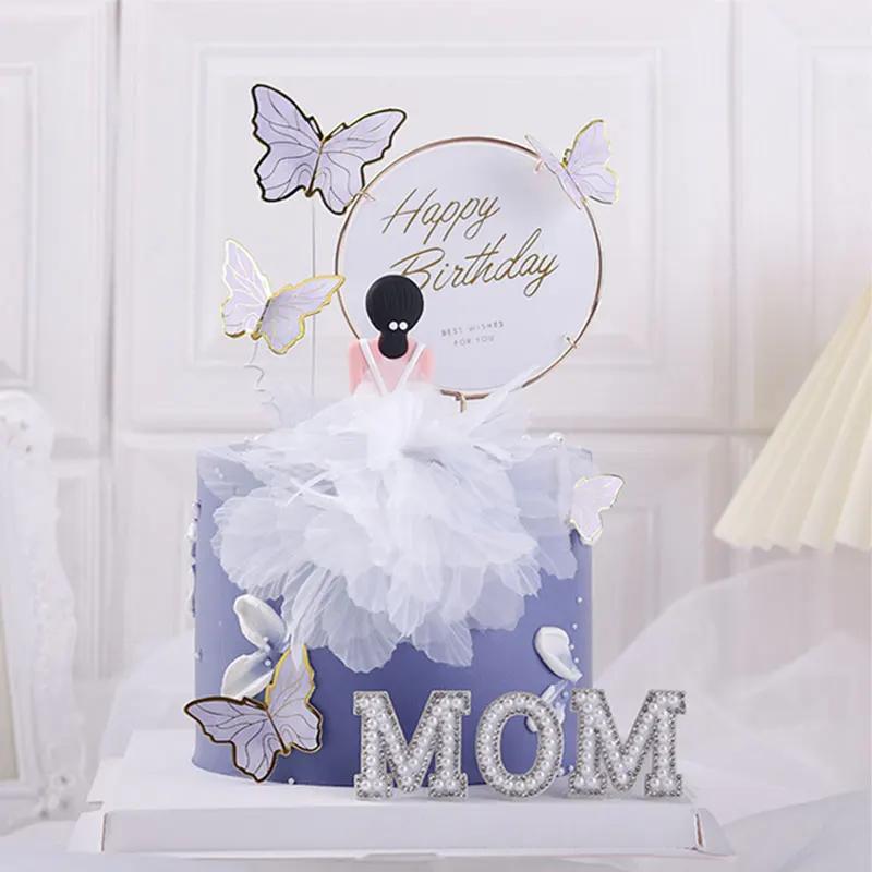 Color Butterflys Cake Topper Pretty Lady Silhouette Rubber Back Mesh Skirt Birthday Wedding Flower Pearl Cupcake Baking Supplies
Color Butterflys Cake Topper Pretty Lady Silhouette Rubber Back Mesh Skirt Birthday Wedding Flower Pearl Cupcake Baking Supplies