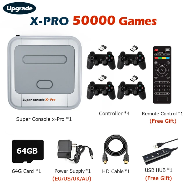 2022 Super Console X Pro Retro Video Game Console Tv Box Hd Wifi Output Dual System Built-In 50000+ Games Games Applicable To Ps
2022 Super Console X Pro Retro Video Game Console Tv Box Hd Wifi Output Dual System Built-In 50000+ Games Games Applicable To Ps