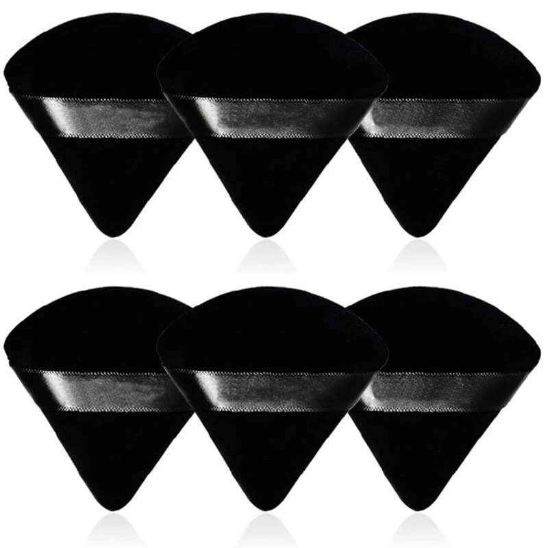 

6 Pcs Velvet Triangle Powder Puff Make Up Sponges for Face Eyes Contouring Shadow Seal Cosmetic Foundation Makeup Tool