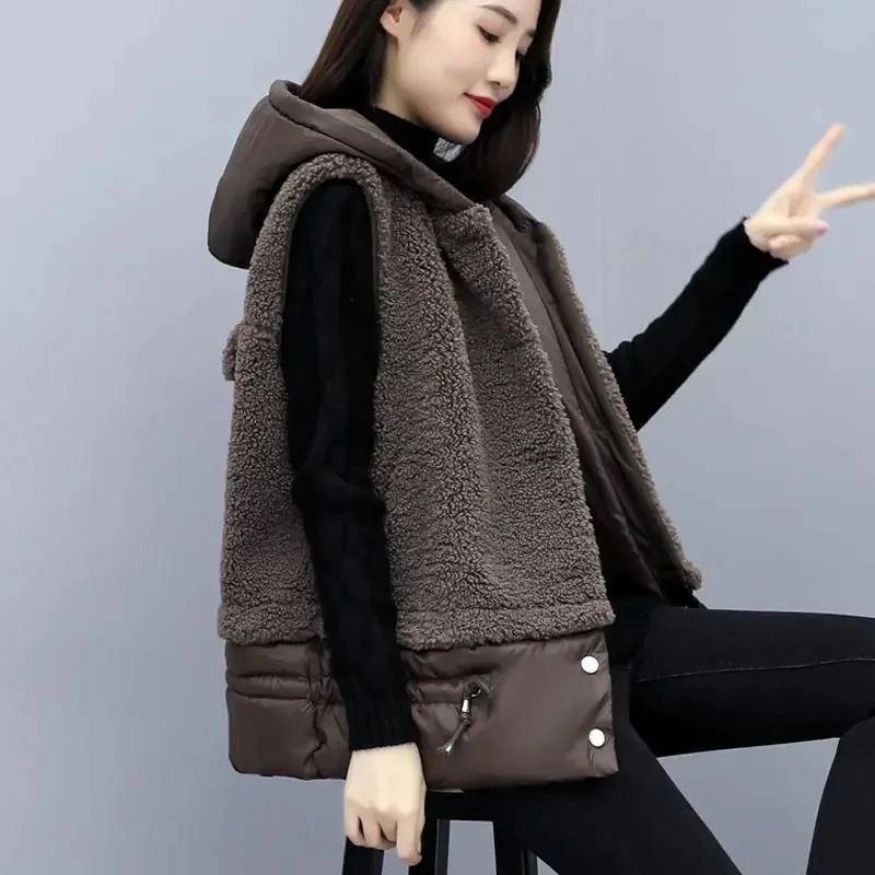 Double-layer Imitation lamb Wool Vest Women's Autumn Winter Clothes 2023 New Joker Padded Plush Loose Cotton Waistcoat Coat Tide
Double-layer Imitation lamb Wool Vest Women's Autumn Winter Clothes 2023 New Joker Padded Plush Loose Cotton Waistcoat Coat Tide