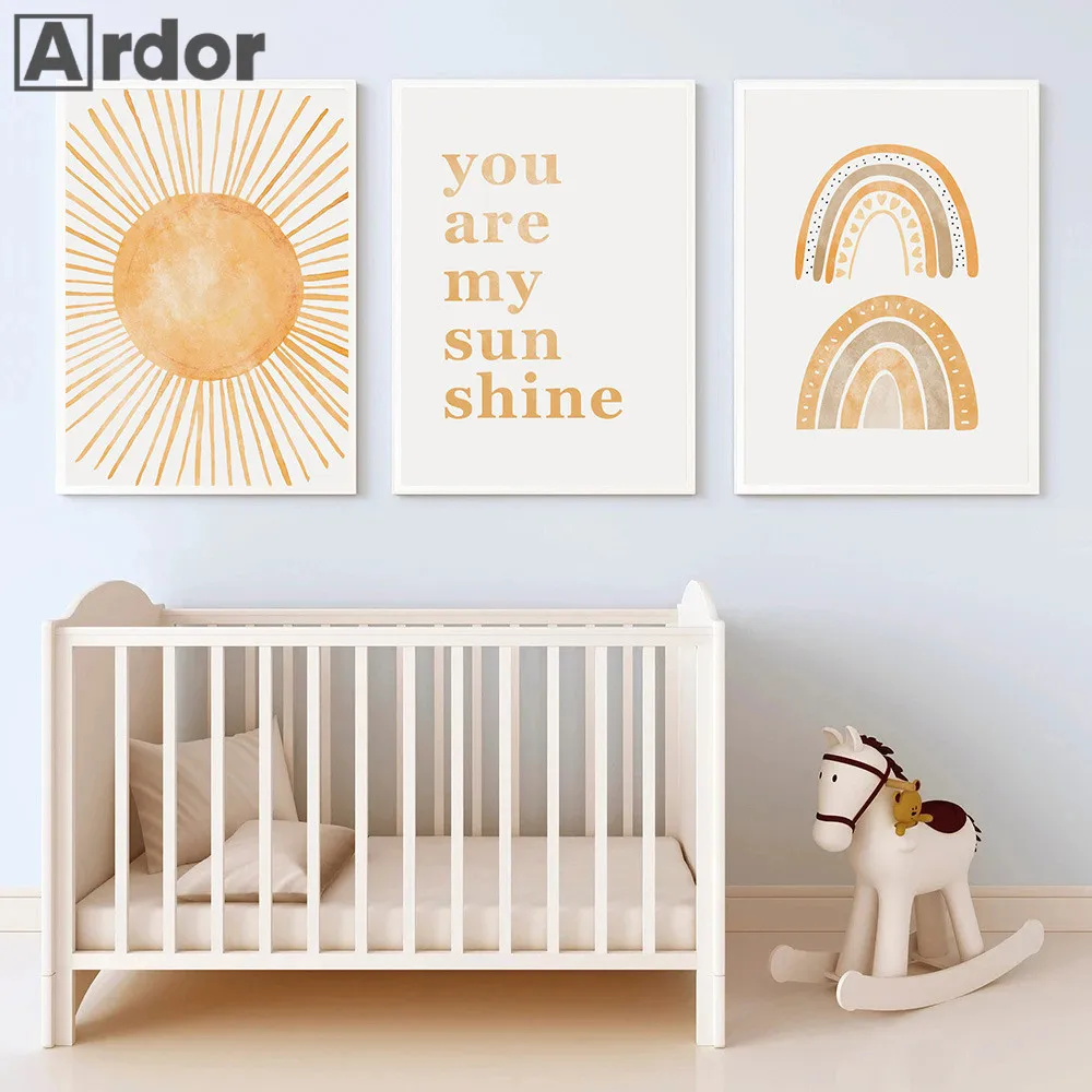 Boho Art Poster Rainbow Canvas Painting Nursery Print Pictures Sun Wall Posters You Are My Sunshine Prints Baby Kids Room Decor
Boho Art Poster Rainbow Canvas Painting Nursery Print Pictures Sun Wall Posters You Are My Sunshine Prints Baby Kids Room Decor