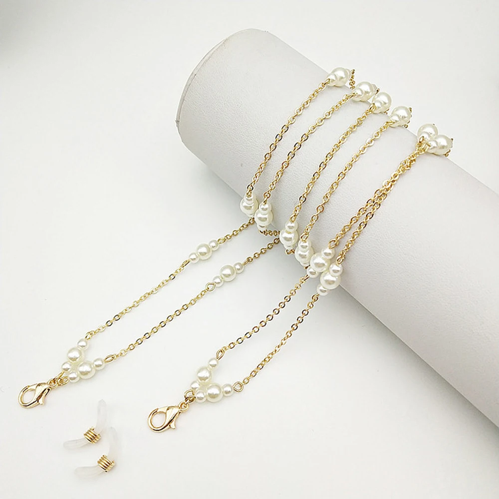 Cord Holders Hold Straps Anti-lost Men Metal Fashion Glasses Clips Face Mask Necklace Pearl Chain Reading Glasses Chain
Cord Holders Hold Straps Anti-lost Men Metal Fashion Glasses Clips Face Mask Necklace Pearl Chain Reading Glasses Chain