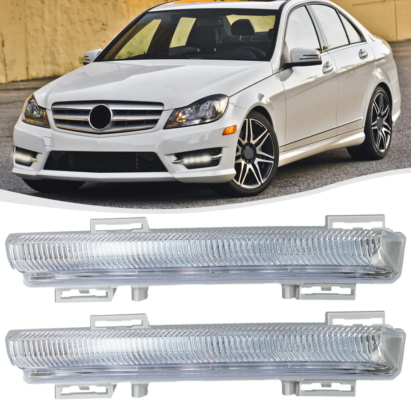 Daytime Running Light 1 Pair 100% Waterproof Daytime Running Part Numbers A2049068900 White 6000K For Mercedes C/E Class
Daytime Running Light 1 Pair 100% Waterproof Daytime Running Part Numbers A2049068900 White 6000K For Mercedes C/E Class