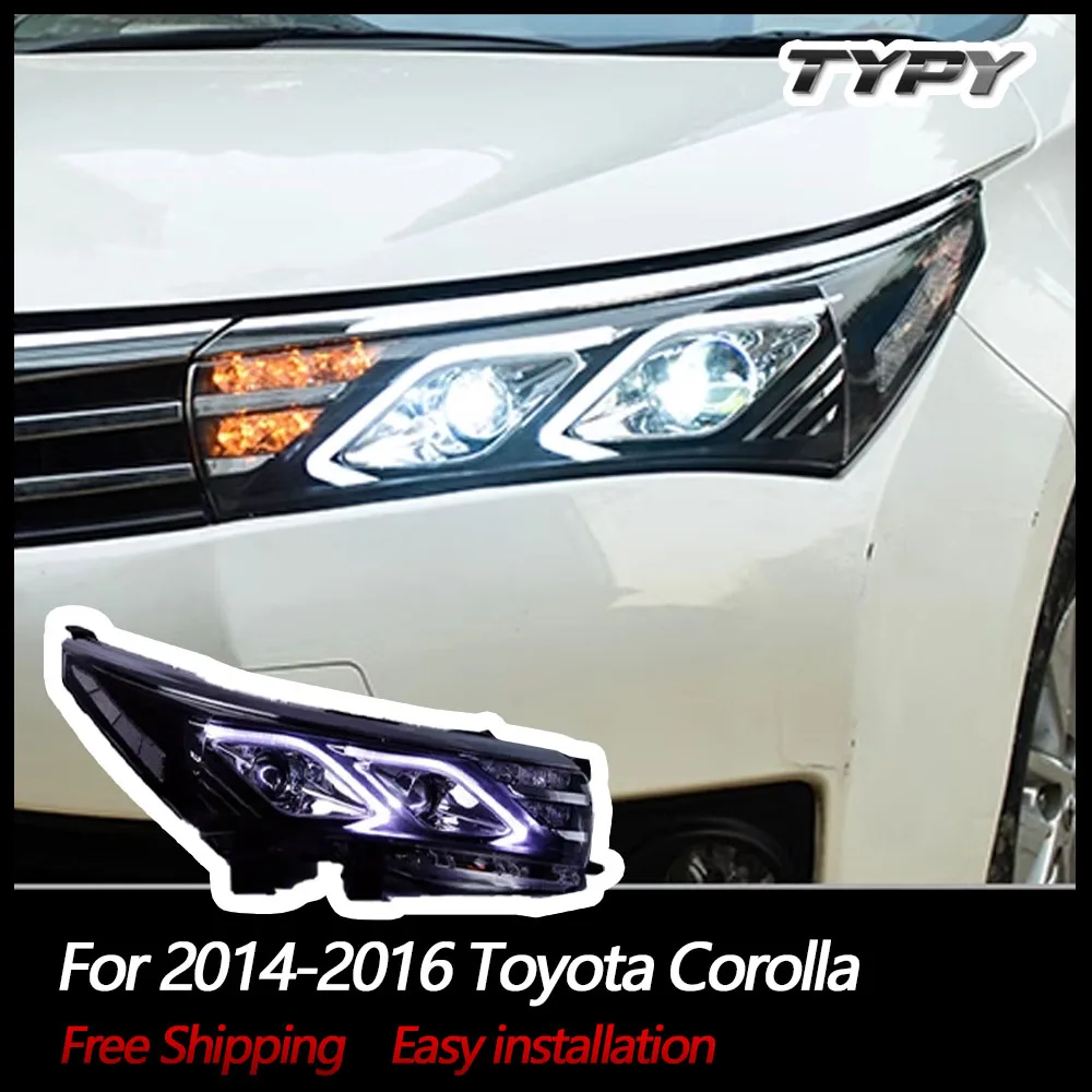 Full LED Projector Head Lamps For Toyota Corolla 2014 2015 2016 Headlights Assembly DRL Benz Style Front Light
Full LED Projector Head Lamps For Toyota Corolla 2014 2015 2016 Headlights Assembly DRL Benz Style Front Light