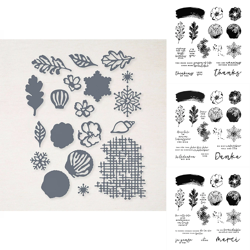 Floral Leaf Shell Layered Metal Cutting Dies and Clear Silicone Stamps Set Love You Warm Wishes DIY Crafting Album Decor 2022
Floral Leaf Shell Layered Metal Cutting Dies and Clear Silicone Stamps Set Love You Warm Wishes DIY Crafting Album Decor 2022