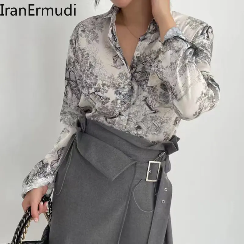 Iranermudi Vintage Women Floral Chiffon Shirt Spring Autumn Lady Long Sleeves Blouse Turn Down Collar Loose Blusas Chic Tops
Iranermudi Vintage Women Floral Chiffon Shirt Spring Autumn Lady Long Sleeves Blouse Turn Down Collar Loose Blusas Chic Tops