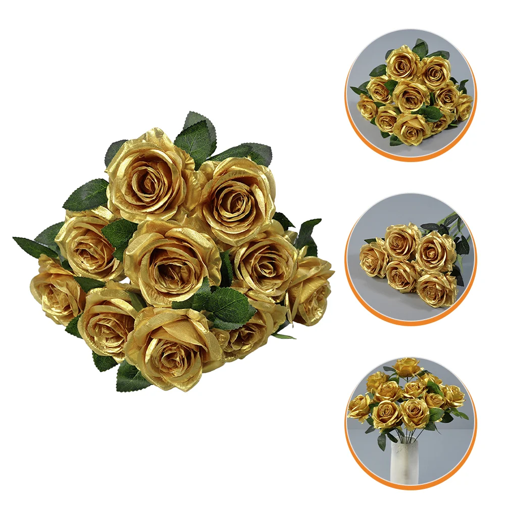 Rose Gold Flower Flowers Artificial for Decoration Decorate Fake Roses with Stems Silk Decorations Garland
Rose Gold Flower Flowers Artificial for Decoration Decorate Fake Roses with Stems Silk Decorations Garland