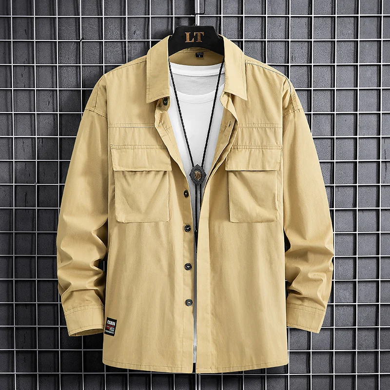 Men's Fashion Trend With Solid Color Casual Cargo Shirt Loose Yarn-Woven Outdoor Sports Camping Windproof Coat
Men's Fashion Trend With Solid Color Casual Cargo Shirt Loose Yarn-Woven Outdoor Sports Camping Windproof Coat