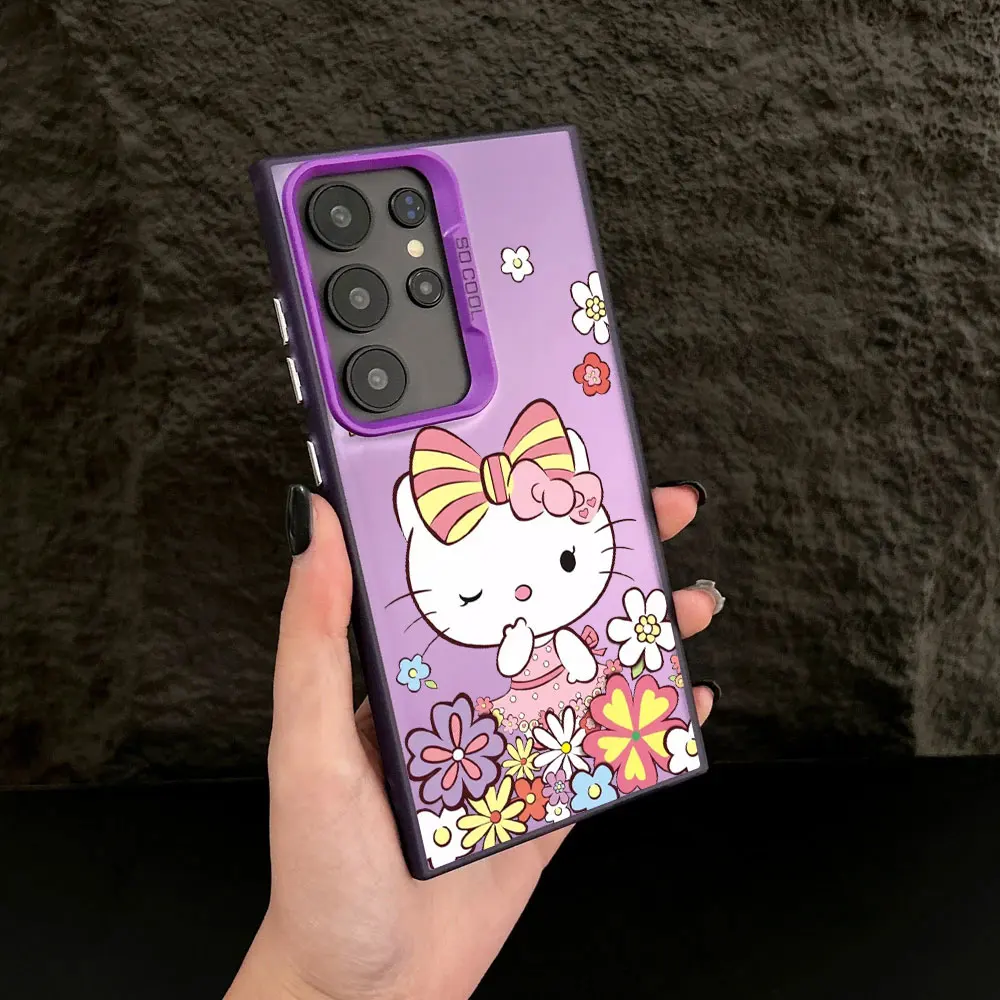 Cute Hello Kitty Flower S25 Case For Samsung S25 S24 Ultra Funda For Galaxy S23 S22 S21 FE S20 Ultra Plus Shockproof Phone Cover Cute Hello Kitty Flower S25 Case For Samsung S25 S24 Ultra Funda For Galaxy S23 S22 S21 FE S20 Ultra Plus Shockproof Phone Cover