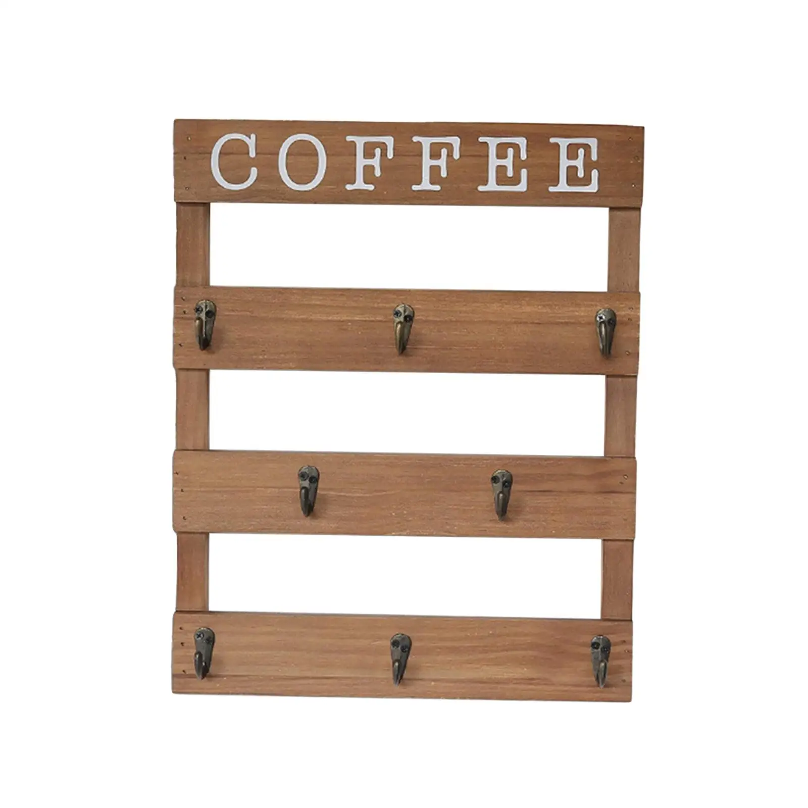 

Wall Mounted Mug Rack Kitchen Bottles Coffee Cup 8 Cup Holder Hanger Cup Drying Rack Stand Wall Shelf Non Slip Mugs Drying Shelf