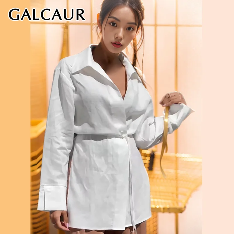 GALCAUR Patchwork Lace Up Casual Blouse For Women Lapel Long Sleeve Oversize Minimalist Shirts Female Spring Clothes 2024 New
GALCAUR Patchwork Lace Up Casual Blouse For Women Lapel Long Sleeve Oversize Minimalist Shirts Female Spring Clothes 2024 New
