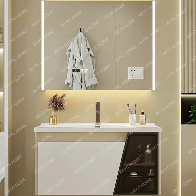 Modern Minimalist Ceramic Whole Washbin Bathroom Cabinet Combination Smart Affordable Luxury Style Bathroom Table
Modern Minimalist Ceramic Whole Washbin Bathroom Cabinet Combination Smart Affordable Luxury Style Bathroom Table