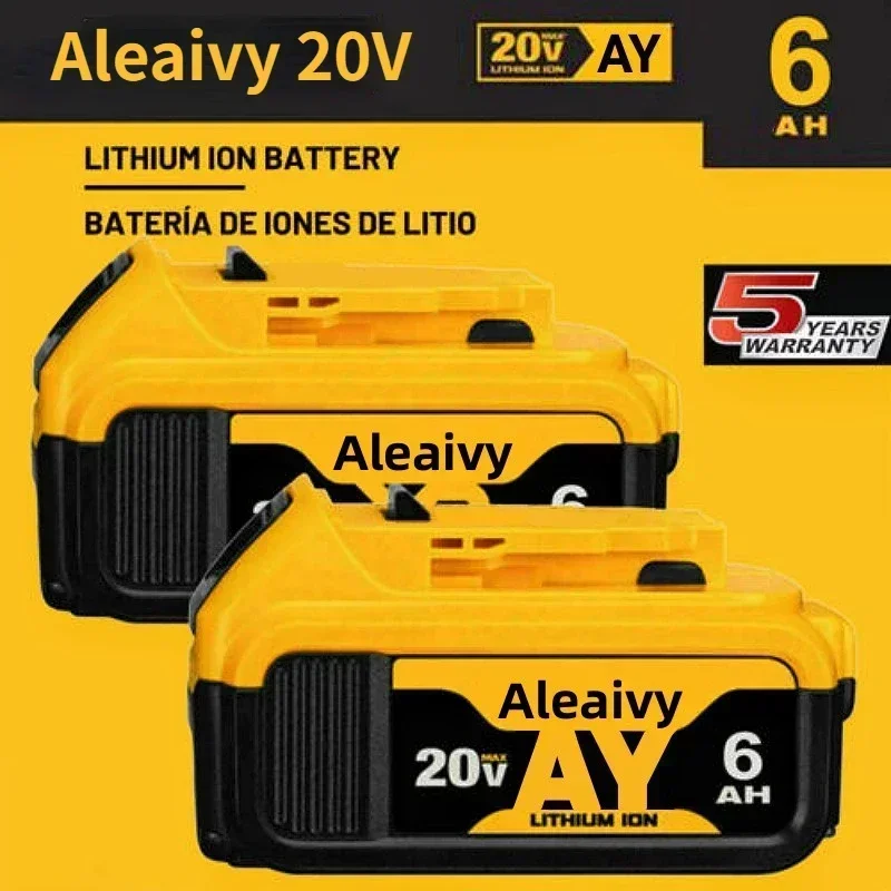 

Aleaivy New For DeWalt 18V 20 Volt Max 3.0/8.0AH Lithium Battery DCB206 DCB205 DCB200 DCB203 Power Tool Replacement Battery