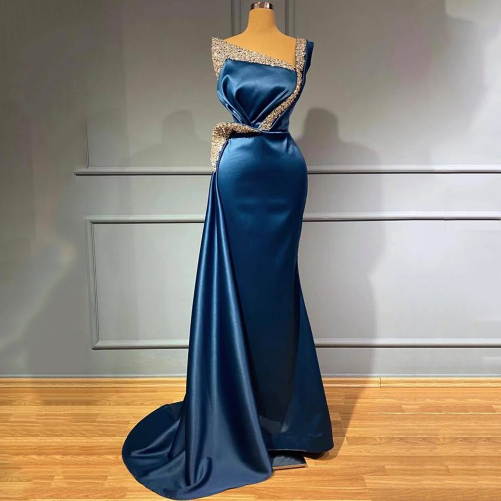 Formal Elegant Evening Dresses Ladies Blue 2023 With Beads Square Neck Satin Mermaid Ball Gown Luxury Crystal Arabian Long Party
Formal Elegant Evening Dresses Ladies Blue 2023 With Beads Square Neck Satin Mermaid Ball Gown Luxury Crystal Arabian Long Party