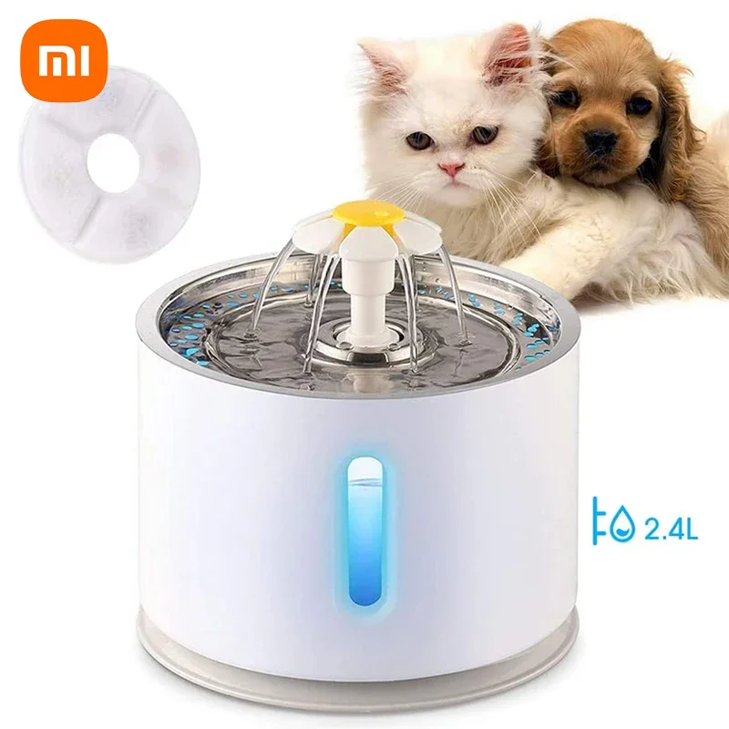 Автоматический фонтан Xiaomi для домашних животных со светодиодной подсветкой, бесшумный Электрический дозатор воды для кошек и собак, 2,4 л, USB
Автоматический фонтан Xiaomi для домашних животных со светодиодной подсветкой, бесшумный Электрический дозатор воды для кошек и собак, 2,4 л, USB