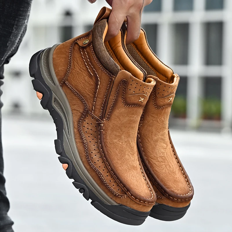 Men Genuine Leather Boots Autumn Winter Mens Shoes Fashion Large Size Casual Boots Cowhide Men's Real Leather Ankle Boots
Men Genuine Leather Boots Autumn Winter Mens Shoes Fashion Large Size Casual Boots Cowhide Men's Real Leather Ankle Boots