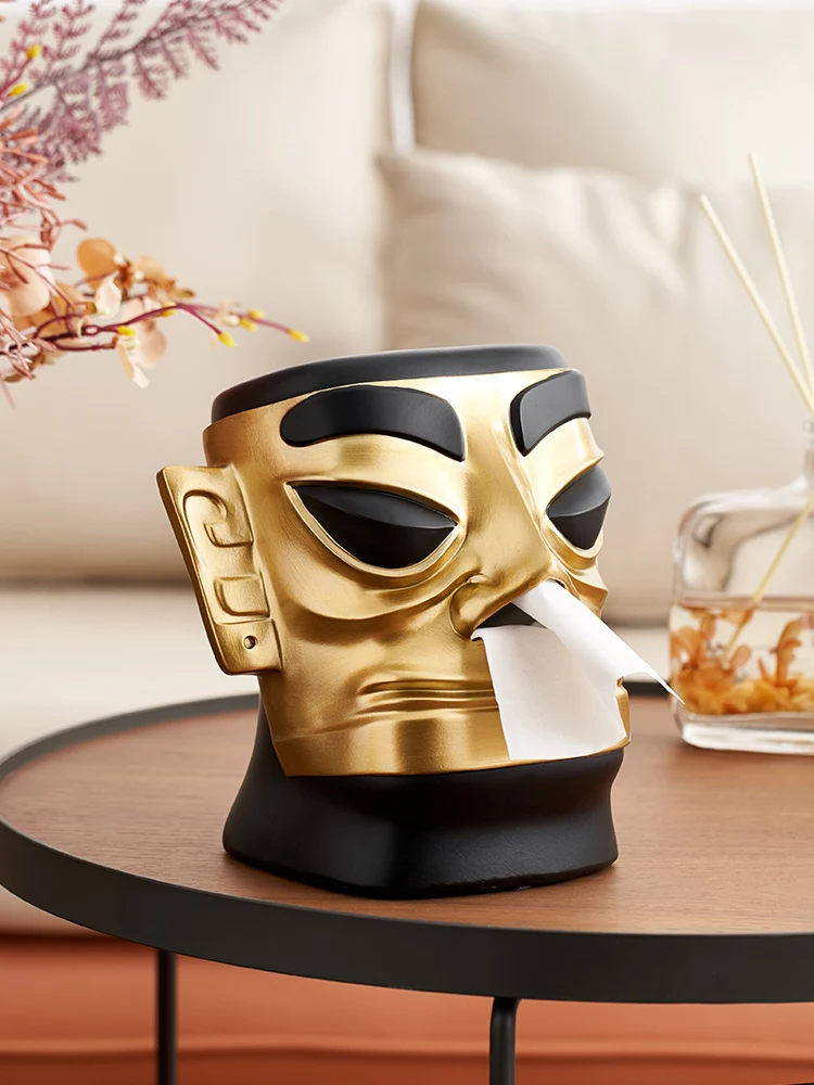 Sanxingdui Cultural and Creative Articles Miniature Ornament Home Decoration Desktop Tissue Box Archaeological Mask Decor Crafts
Sanxingdui Cultural and Creative Articles Miniature Ornament Home Decoration Desktop Tissue Box Archaeological Mask Decor Crafts