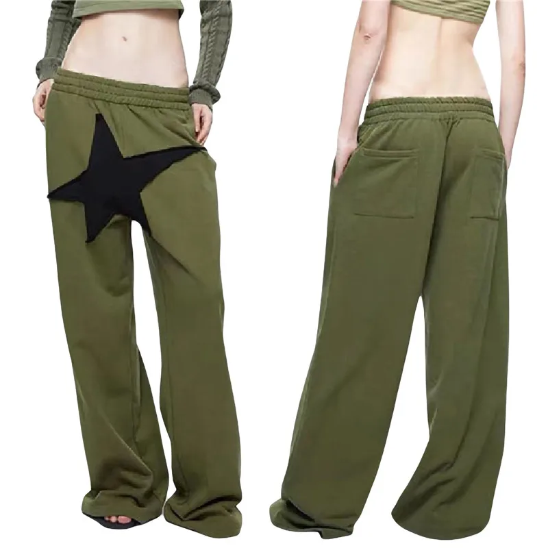 Women Casual Pants with Pockets Pentagram Pattern Wide Elastic Waist Loose Version Long Trousers Punk Streetwear y2k Fall Spring
Women Casual Pants with Pockets Pentagram Pattern Wide Elastic Waist Loose Version Long Trousers Punk Streetwear y2k Fall Spring