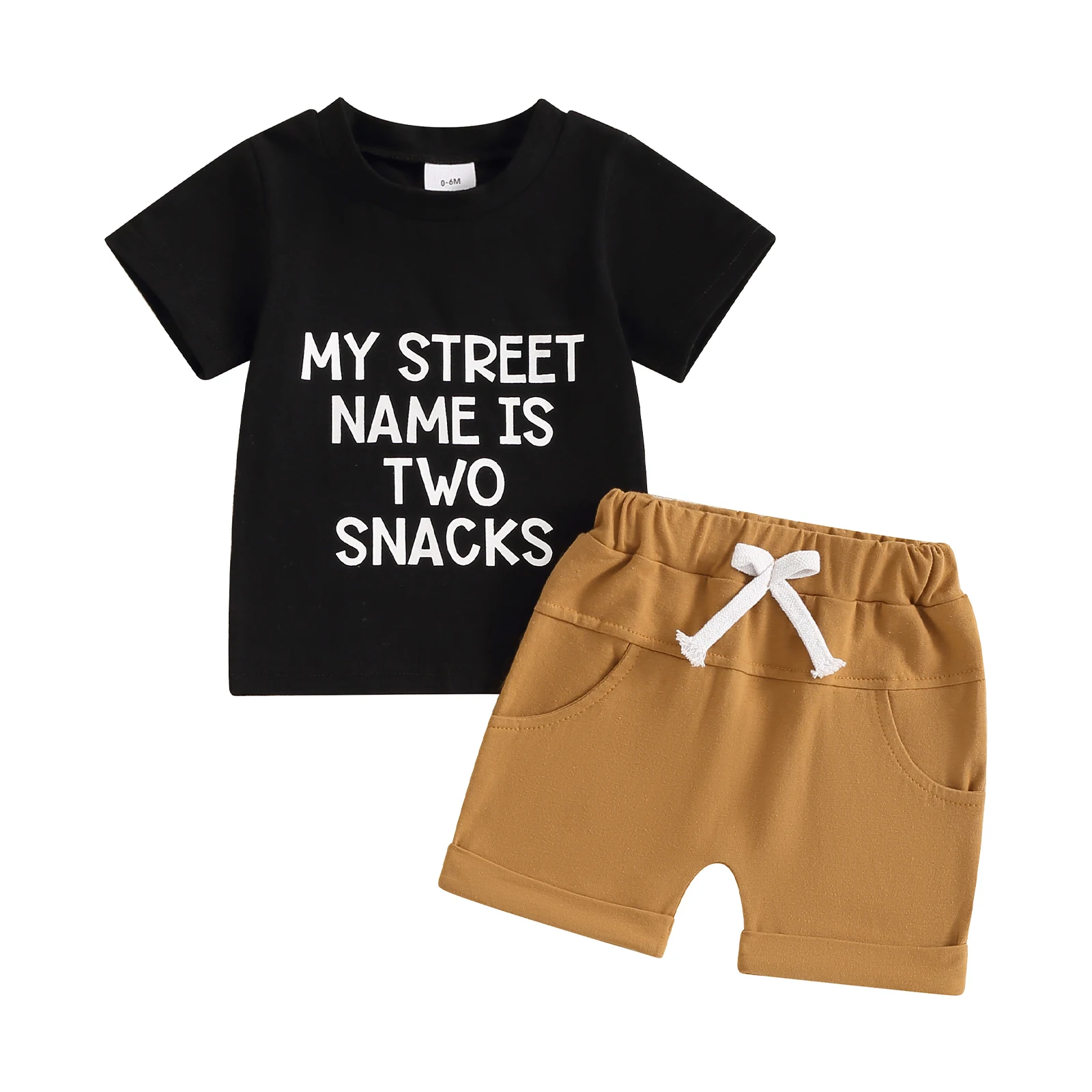 Baby Boys Summer Outfits Letter Print Short Sleeves T-Shirt and Elastic Shorts Set for 2 Piece Vacation Clothes Set
Baby Boys Summer Outfits Letter Print Short Sleeves T-Shirt and Elastic Shorts Set for 2 Piece Vacation Clothes Set