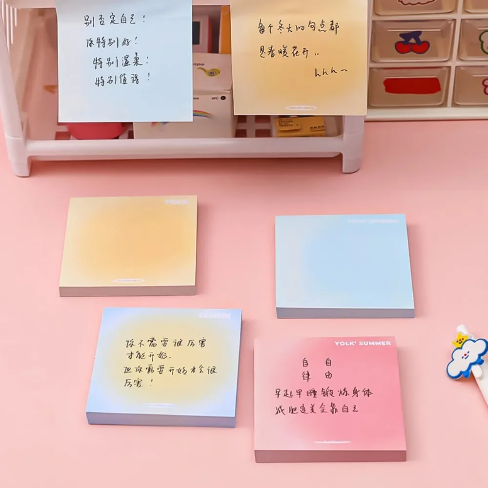 Memo Pad Gradient Color Notepad Sticky Adhesive Kawaii Memo For Diary Decoration Student Stationery School Supplies
Memo Pad Gradient Color Notepad Sticky Adhesive Kawaii Memo For Diary Decoration Student Stationery School Supplies