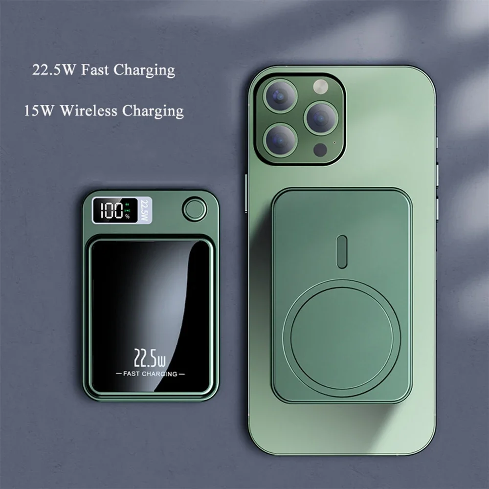 New ultra-thin power bank 22.5W PD fast magnetizing wireless charging treasure 20000mAh portable mobile power supply
New ultra-thin power bank 22.5W PD fast magnetizing wireless charging treasure 20000mAh portable mobile power supply