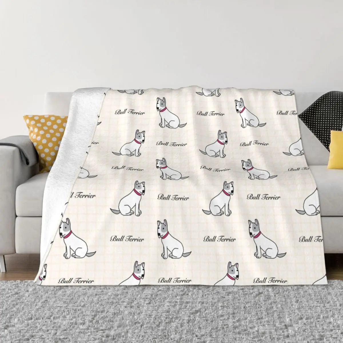 Bull Terrier Cartoon Blankets Fleece Autumn/Winter Dog Multifunction Warm Throw Blankets for Bedding Couch Plush Thin Quilt
Bull Terrier Cartoon Blankets Fleece Autumn/Winter Dog Multifunction Warm Throw Blankets for Bedding Couch Plush Thin Quilt