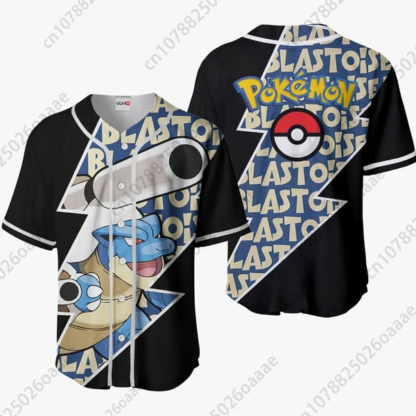 Pokemon Blastoise Baseball Jersey Mens Women Short Sleeve Sports Jersey Custom Name Pikachu PKM Baseball Jersey Fashion Shirt
Pokemon Blastoise Baseball Jersey Mens Women Short Sleeve Sports Jersey Custom Name Pikachu PKM Baseball Jersey Fashion Shirt