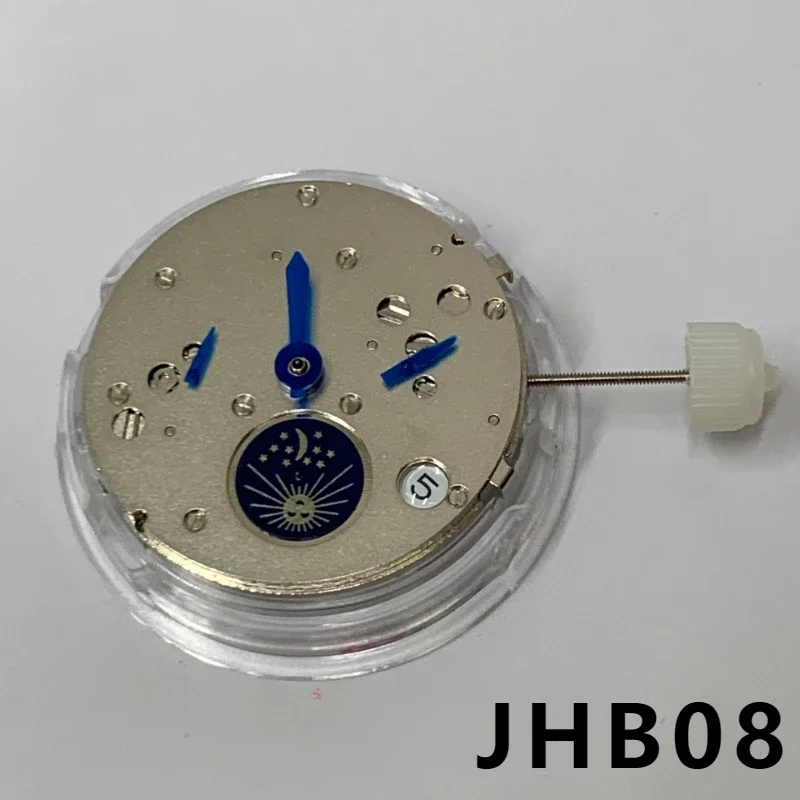 

Shanghai New JHB08 Precision Six Pin ST10 Mechanical Movement Date At 4.5 (3.6.9) Small Second Watch Movement Accessories
