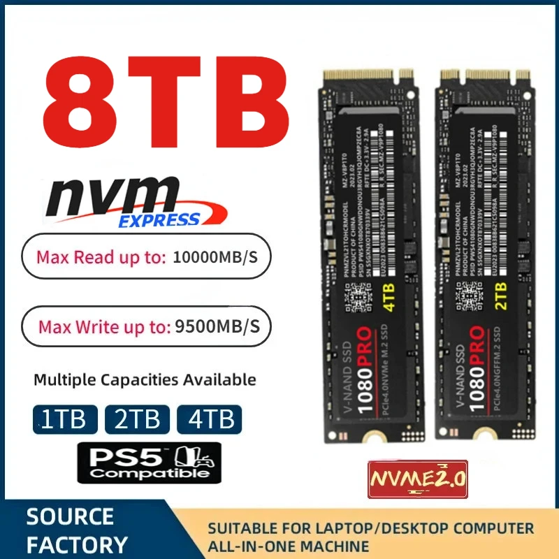 Original 1080Pro SSD For PS5 8TB 990Pro M.2 SSD PCIE4.0 NVME/ NGFF Hard Drive 4TB/2TB Internal Hard Disk For Laptop/Desktop/mac
Original 1080Pro SSD For PS5 8TB 990Pro M.2 SSD PCIE4.0 NVME/ NGFF Hard Drive 4TB/2TB Internal Hard Disk For Laptop/Desktop/mac