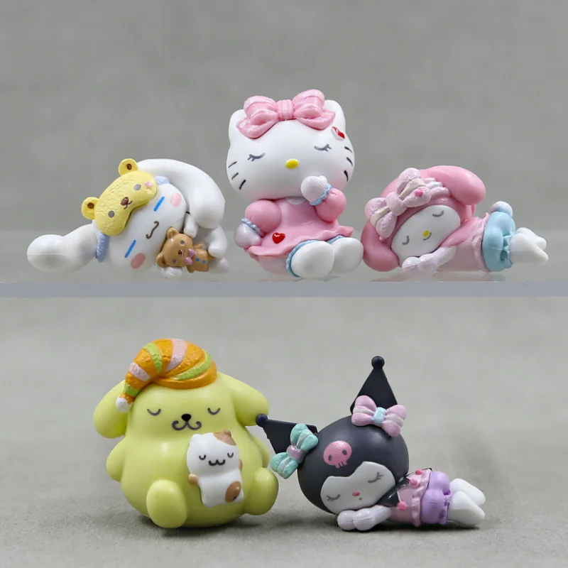 Sanrio Cartoon Characters Hello Kitty Mymelody Kuromi Cinnamoroll Pompom Purin Sleep Series Doll Desktop Ornaments Model Toy
Sanrio Cartoon Characters Hello Kitty Mymelody Kuromi Cinnamoroll Pompom Purin Sleep Series Doll Desktop Ornaments Model Toy